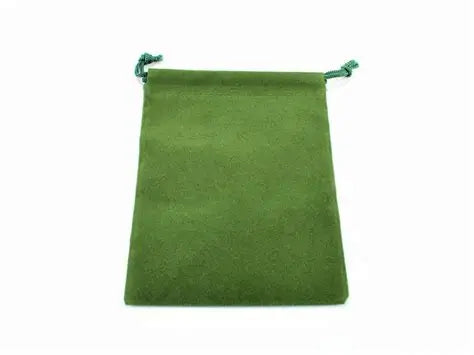 Green Velour Dice Pouch- small
