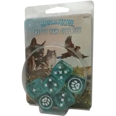 Magical Kitties Save the Day! RPG: d6 20mm Kitty Paw Dice Set (6)