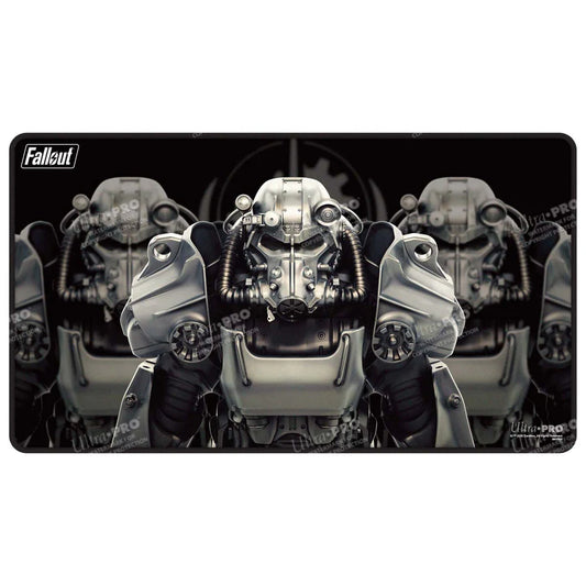 Fallout - Brotherhood of Steel Black Stitched Edge Playmat for Tabletop Gaming