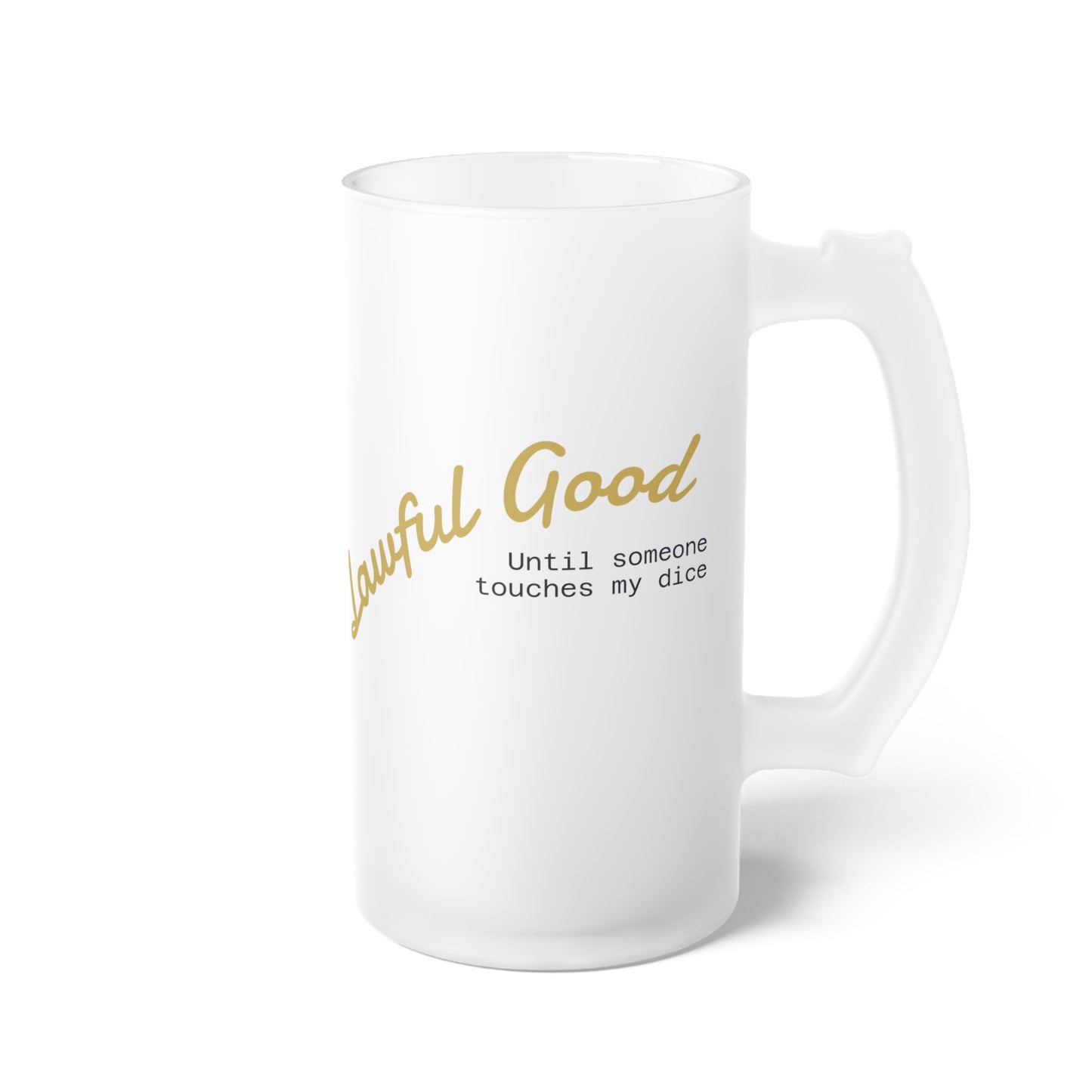 Lawful Good Frosted Beer Mug