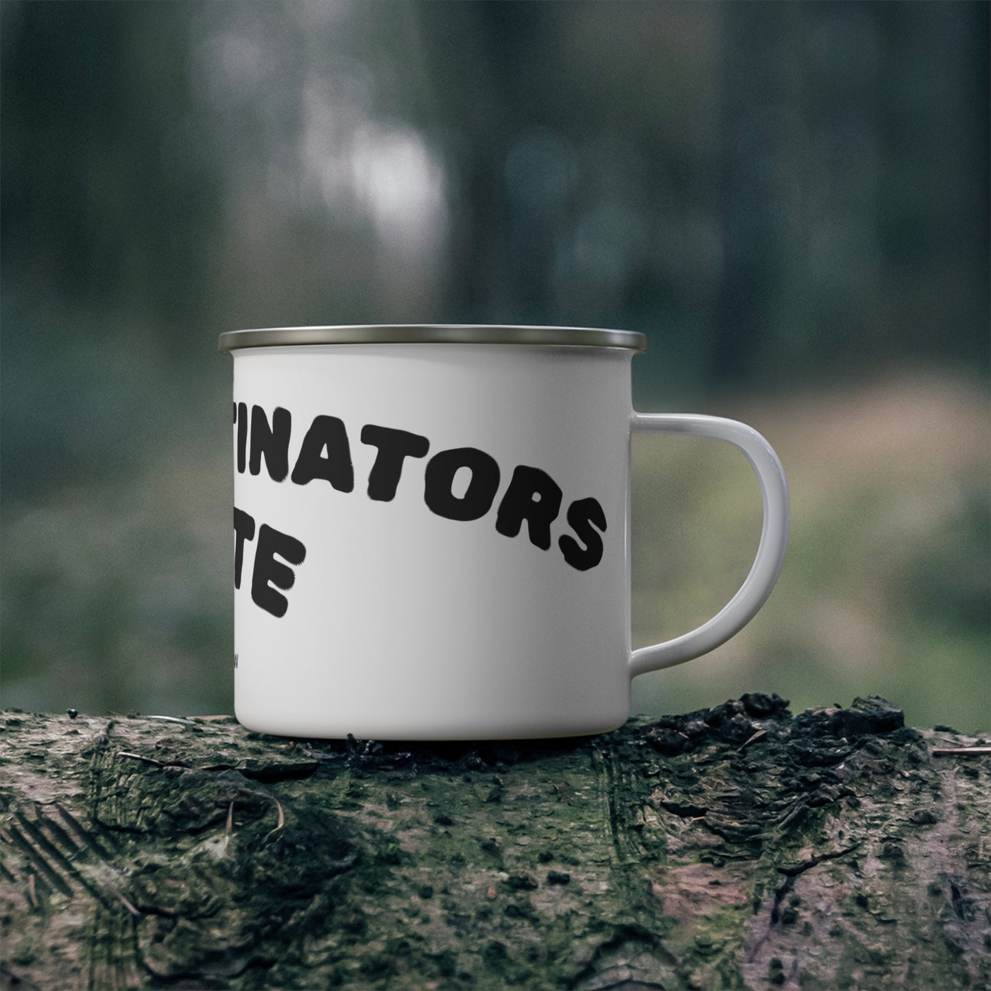 Procrastinators Unite Enamel Camping Mug
