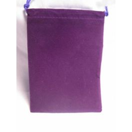 Purple Velour Dice Pouch- Large