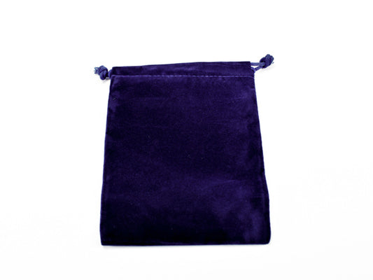 Blue Velour Dice Pouch- Large