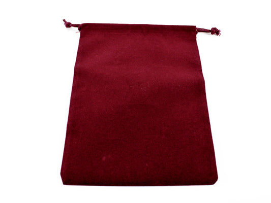 Burgundy Velour Dice Pouch- small