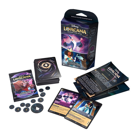 Disney Lorcana: Rise of the Floodborn Starter Deck (Amethyst & Steel) - Rise of the Floodborn