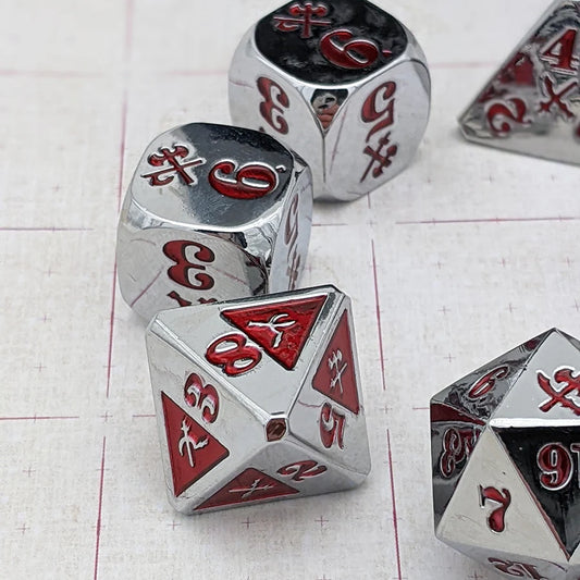 Slashing Damage - Metal, Chrome/Red (7)